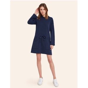 KINLY White + Warren Terry Hooded Sweatshirt Dress
